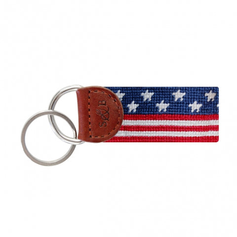 Old Glory Needlepoint Key Fob