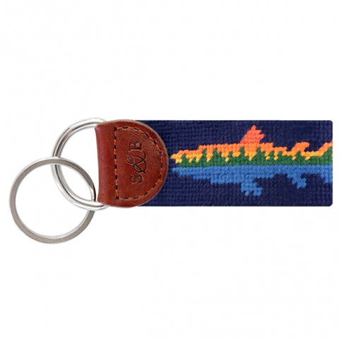 Lake Trout Needlepoint Key Fob