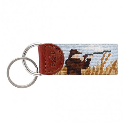 Upland Shoot Needlepoint Key Fob